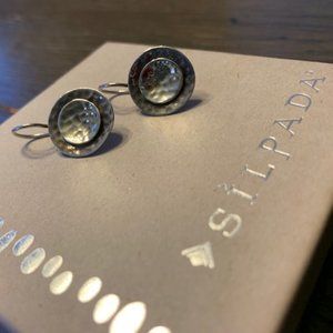 Silpada Sterling Silver Hammered Circle Earrings